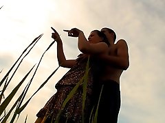 As the sun sets on this field, this young studs cock starts to rise. Soon, hes sliding it deep...