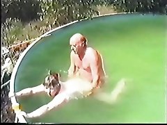 Old couple having Fuck-a-thon in The Pool Part 1 Wear Tweed