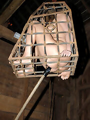 PD has Sasha Sparks packed into a cock-squeezing lil' cage and it is not at all handy. The metal is cold and hard against her tender flesh.
