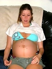 Really messy pregnant girlfriends naked