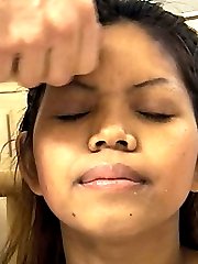 Bushy girl Melody Ann gets facial cummed after having fucked in many imaginable positions