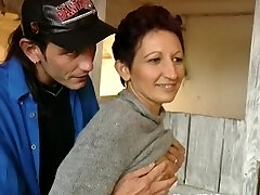 Brunette Lady Farmer Hairy Pussy Barn Drilled