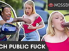 IN PUBLIC: Black Dude plumbs White Teen in His Van and old people walk by: Chrystal Sinn - MISSDEEP.com