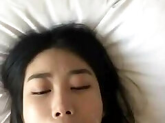 Cute little Asian Girl gets a Facial after Blowjob