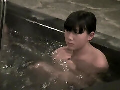 Bashful Asian cutie voyeured on cam nude in the pool nri099 00