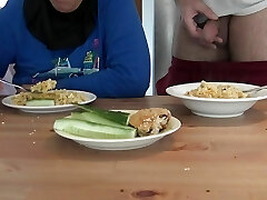 Morocco Arabic Hijab Granny Flashing Cock - REAL ARAB Fuck-fest 