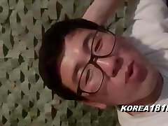 Korean nerds have fun at room parlour with nasty Korean babes