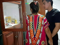 My stepmom gives me a oral job in the kitchen My stepmom gives me a oral job in the kitchen