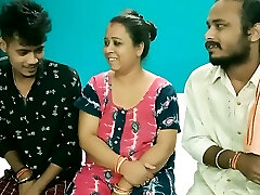 Hot Milf Aunty shared! Hindi latest Hardcore threesome sex