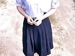 Melon Ice - Thai Student Outdoor in Woods Melon Ice - Thai Student Outdoor in Woods