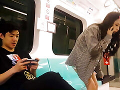 Horny Beauty Big Mammories Asian Teenage Gets Fuck By Stranger In Public Train