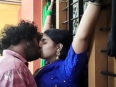 Kerala half saree BDSM forearm on window and torrid romance with pussy and ass lick romance, Mallu hot orgy by Vaishnavy and Sharun Raj