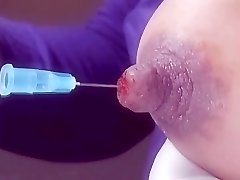 Big nipple syringe play