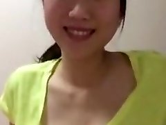 Asian college damsel periscope downblouse boobs