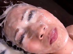 Japanese Woman - Huge Amount Of Cum On Her Face