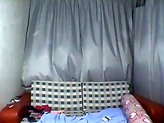 Asian teen stripping on webcam