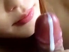 Japanese girl blowjob and cumshot