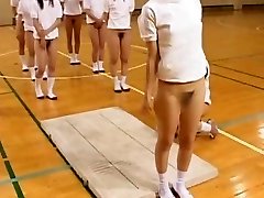 Asian Teens Hairy Pussies Red-hot Asses Stretch During Gym Class