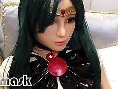Sailormoon spandex doll bondage costume play