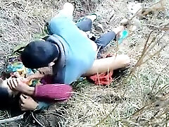 AsianSexPorno.com - Indian college duo outdoor hookup