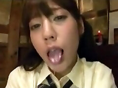 Cute japanese blowbang jizm swallowing (rei mizuna)