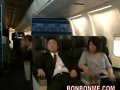 Blondie busty stewardwss fuck with passenger