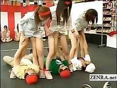 Japan employees play weird bizarre group oral fuckfest game
