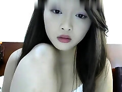 Super-fucking-hot Chinese teen live pussy masturbate