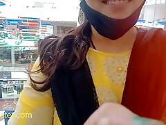Dirty Telugu audio of hot Sangeeta's 2nd  visit to mall's washroom,  this time for pruning her cooch