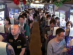 Japanese party bus orgy with ladies fucking strangers
