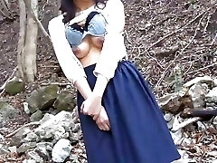 I Picked Up an Old Lady in the Countryside and Liked Outdoor Sex! - Part.1