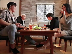 Sexy nurse using her monstrous boobs to make her master happy