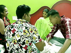 Indian Wife Swapping Sex! Exchange hot Wifey with Friend