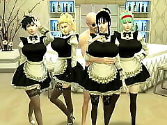 Sirvientas Esclavas Episodio 11 Haren de Esposas Hermosas Bulma Chichi nro 18 y Videl Esclavas sexuales Maestro roshi Dragon Ball Hentai