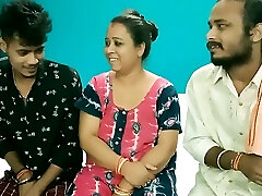 Hot Cougar Aunty shared! Hindi latest XXX threesome sex