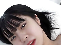 A 18-year-old slender black-haired Japanese beauty. She has clean-shaved pussy creampie sex and blowjob. Uncensored