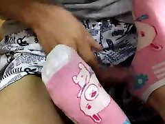 China Student's Cool soles and toes and feet footjob