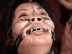 Jap Plus-size victim got needles pierced lip to keep her mouth shut