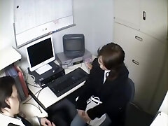 Smoking hot Jap secretary sucks in voyeur oral pleasure video
