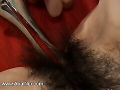 Deep anal hookup with hairy chinese babe