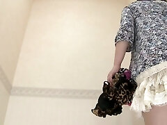 Lingerie changing room video with a fresh Japanese girl