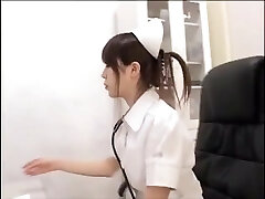 Japanese Nurse Hj With Latex Gloves