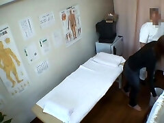The voyeur medical exam of Asian gash with jizz-shotgun and fingers