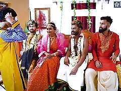 Desi queen BBW Sucharita Full foursome Swayambar hardcore erotic Night Group sex gang-bang Full Video ( Hindi Audio ) 