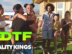 Hot Porn Industry Stars Have A Naked Relay Race Before Hitting The Pool For A Wet Fuckfest - Reality Kings