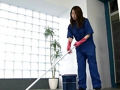 Hardcore Japanese plumbing with a naughty maid and her boss