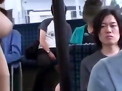 Japanese busty Milf has fucky-fucky on public bus