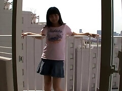 Irresistible Japanese tranny decides to reveal the fully erected hard-on