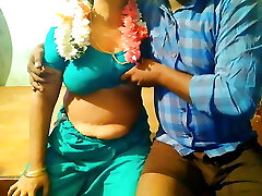 tamil Jasmine flower aunty pressing immense boobs