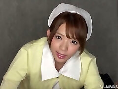 Point Of View video of Japanese nurse Mari Rika giving a blowjob to a stranger Point Of View video of Japanese nurse Mari Rika giving a blowjob to a stranger